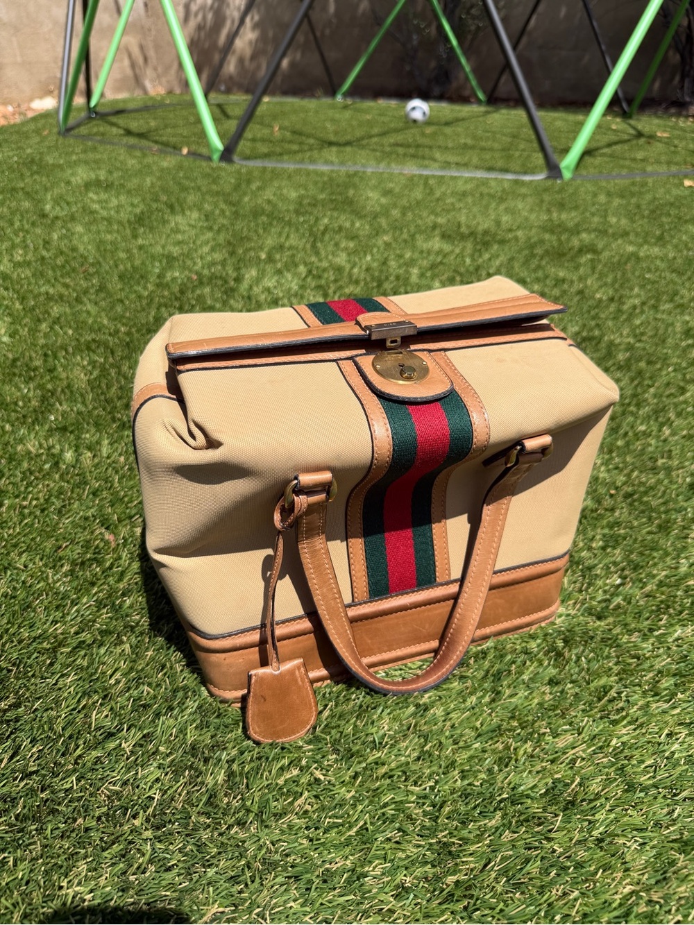 GUCCI Vintage Doctor’s/Weekender Sherry Line Bag RARE - Picture 2 of 7